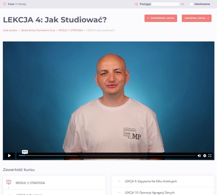 Szkoła Entity Framework Core — przykładowa lekcja 1